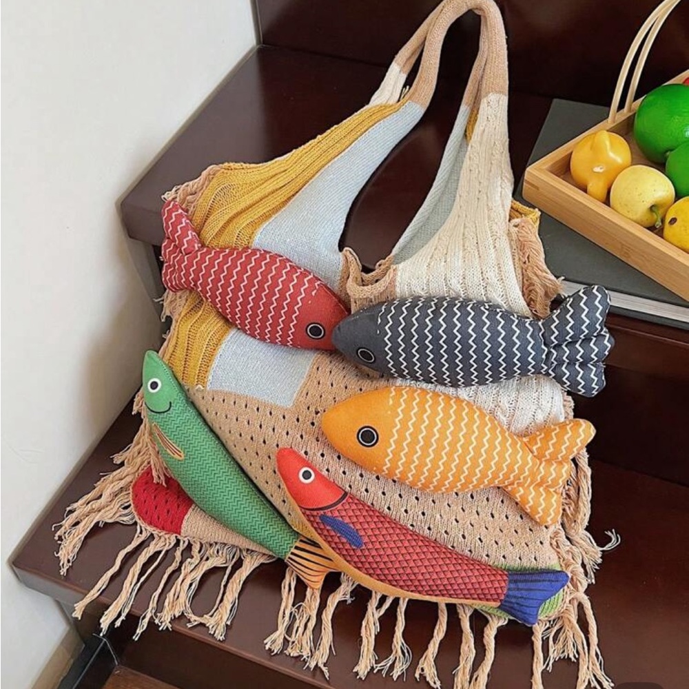 Crochet Bag with Fishes